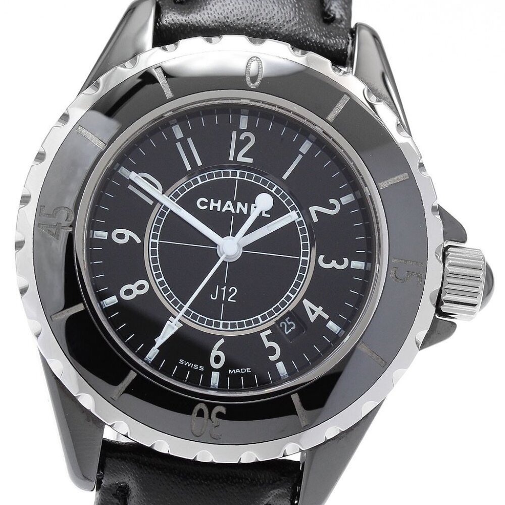 CHANEL J12 H0682 Black Ceramic 33MM black Dial Quartz Ladies Watch_896756